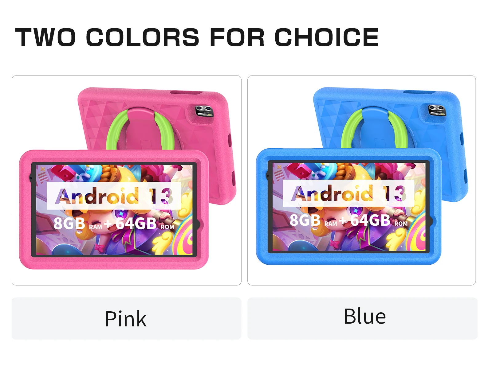 VASOUN Kids Tablet 8 Inch, Android 13 Quad Core, 8GB(4+4expand)RAM+64GB ROM, 5000mAh, Dual Camera, WiFi, Parental Control VASOUN Kids Tablet 8 Inch, Android 13 Quad Core, 8GB(4+4expand)RAM+64GB ROM, 5000mAh, Dual Camera, WiFi, Parental Control