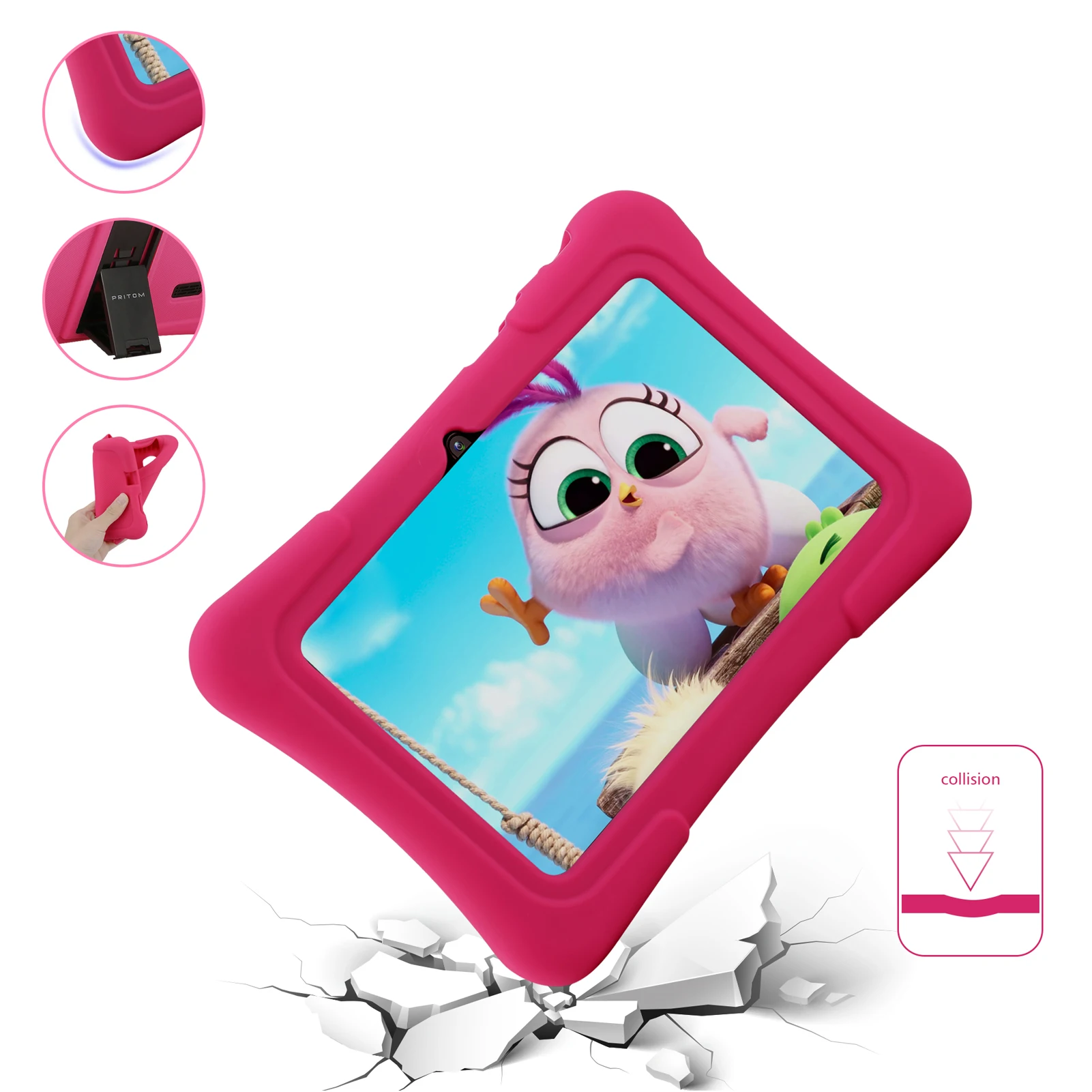 PRITOM 7 Inch Kids Tablet Quad Core Android 10 32GB WiFi Bluetooth Educational Software Installed PRITOM 7 Inch Kids Tablet Quad Core Android 10 32GB WiFi Bluetooth Educational Software Installed