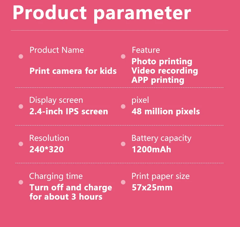 Mini Children Digital Camera For Photography Instant Print Photo Kids Camera Thermal Paper Printer Video Educational Toys Gift Mini Children Digital Camera For Photography Instant Print Photo Kids Camera Thermal Paper Printer Video Educational Toys Gift