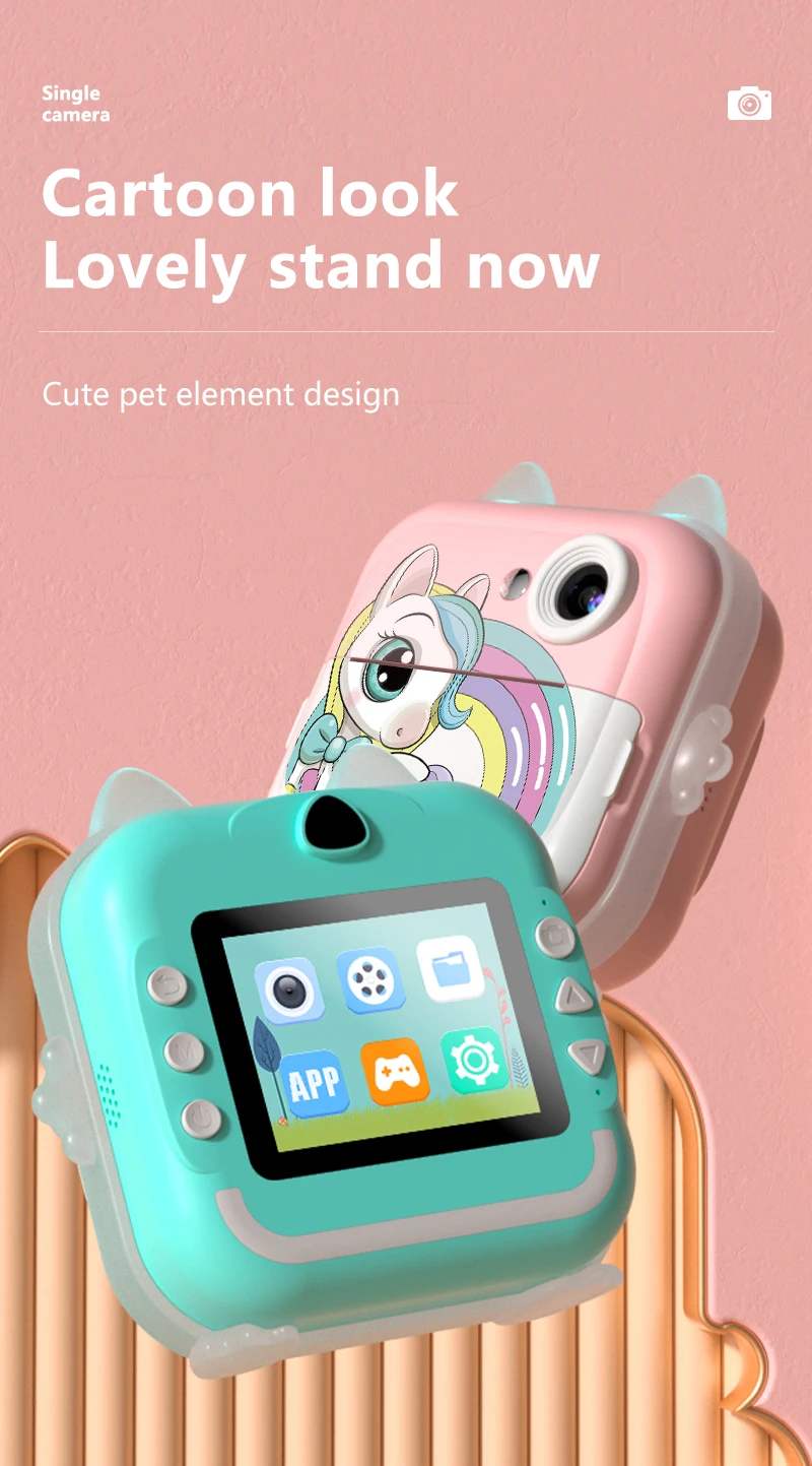 Mini Children Digital Camera For Photography Instant Print Photo Kids Camera Thermal Paper Printer Video Educational Toys Gift Mini Children Digital Camera For Photography Instant Print Photo Kids Camera Thermal Paper Printer Video Educational Toys Gift