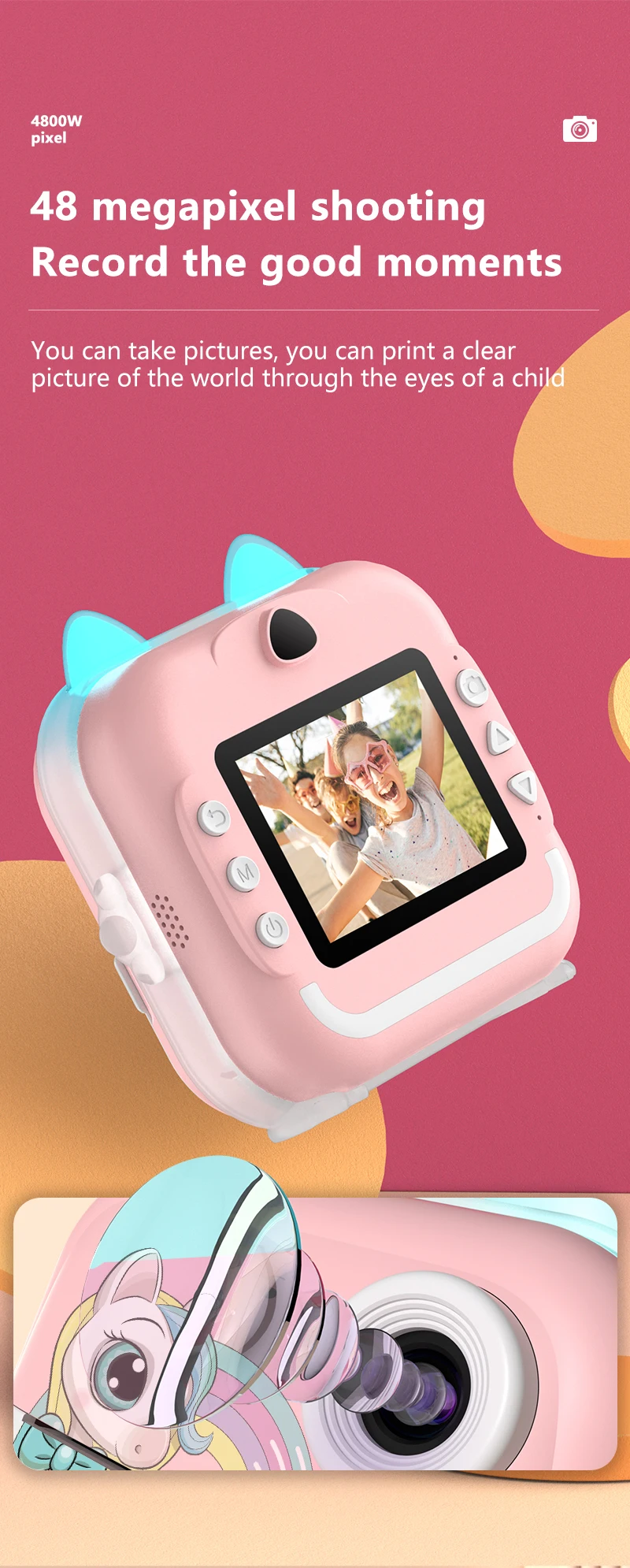 Mini Children Digital Camera For Photography Instant Print Photo Kids Camera Thermal Paper Printer Video Educational Toys Gift Mini Children Digital Camera For Photography Instant Print Photo Kids Camera Thermal Paper Printer Video Educational Toys Gift