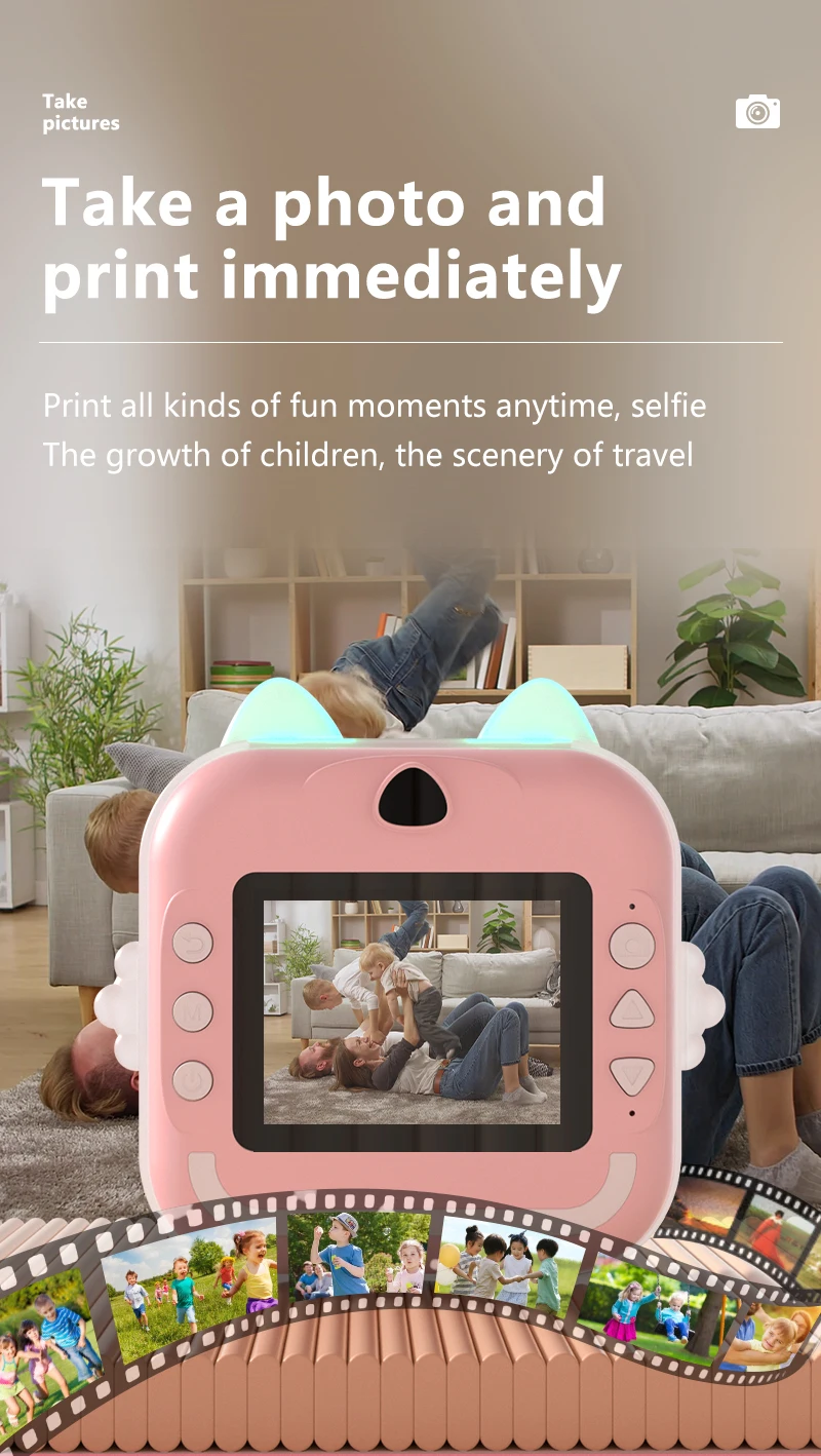 Mini Children Digital Camera For Photography Instant Print Photo Kids Camera Thermal Paper Printer Video Educational Toys Gift Mini Children Digital Camera For Photography Instant Print Photo Kids Camera Thermal Paper Printer Video Educational Toys Gift