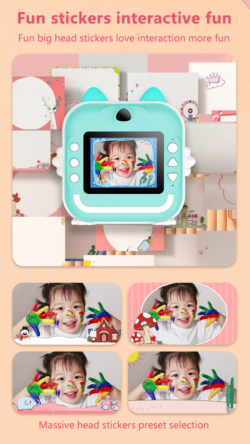 Mini Children Digital Camera For Photography Instant Print Photo Kids Camera Thermal Paper Printer Video Educational Toys Gift Mini Children Digital Camera For Photography Instant Print Photo Kids Camera Thermal Paper Printer Video Educational Toys Gift