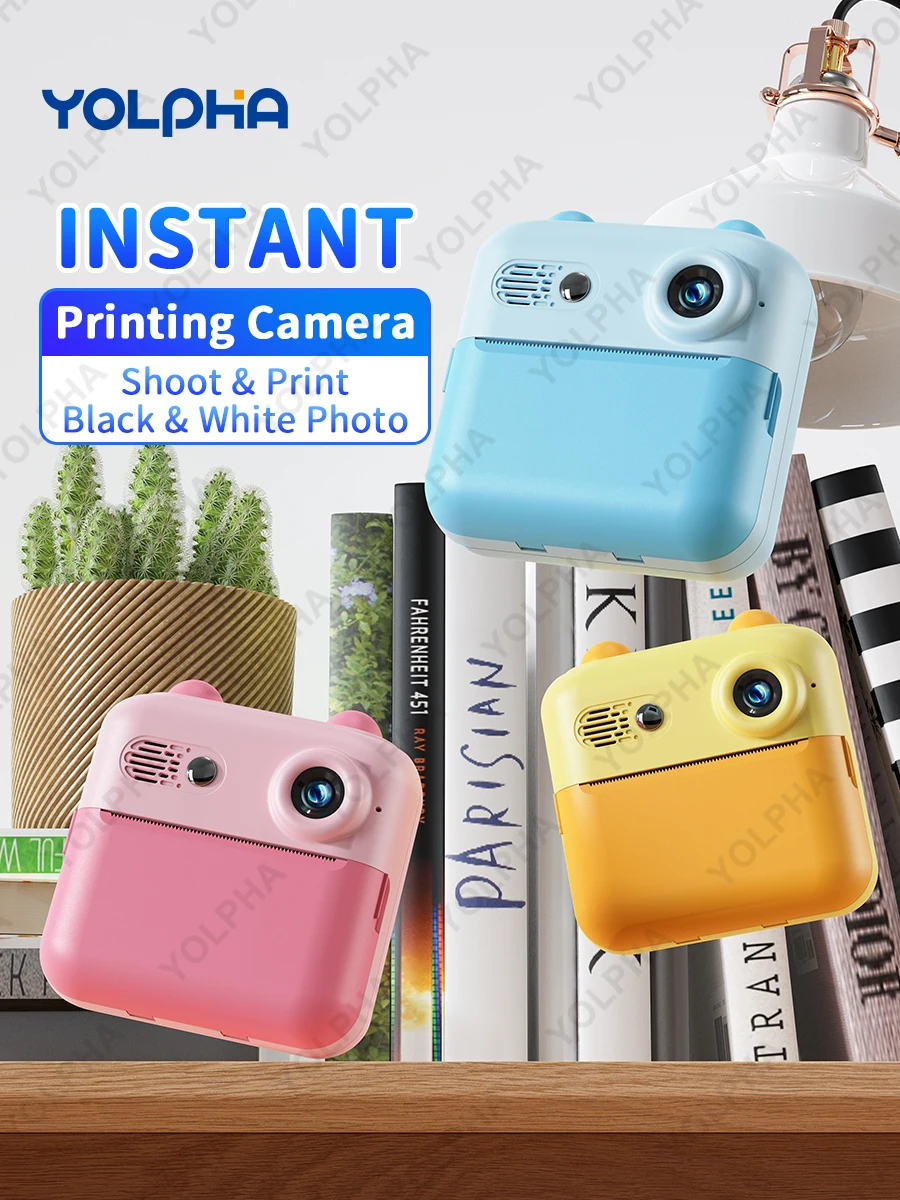 Kids Camera Instant Print, HD Instant Print Camera for Kids, Selfie Digital Camera for Kids Boys& Girls Ideal Kids Toys Gifts