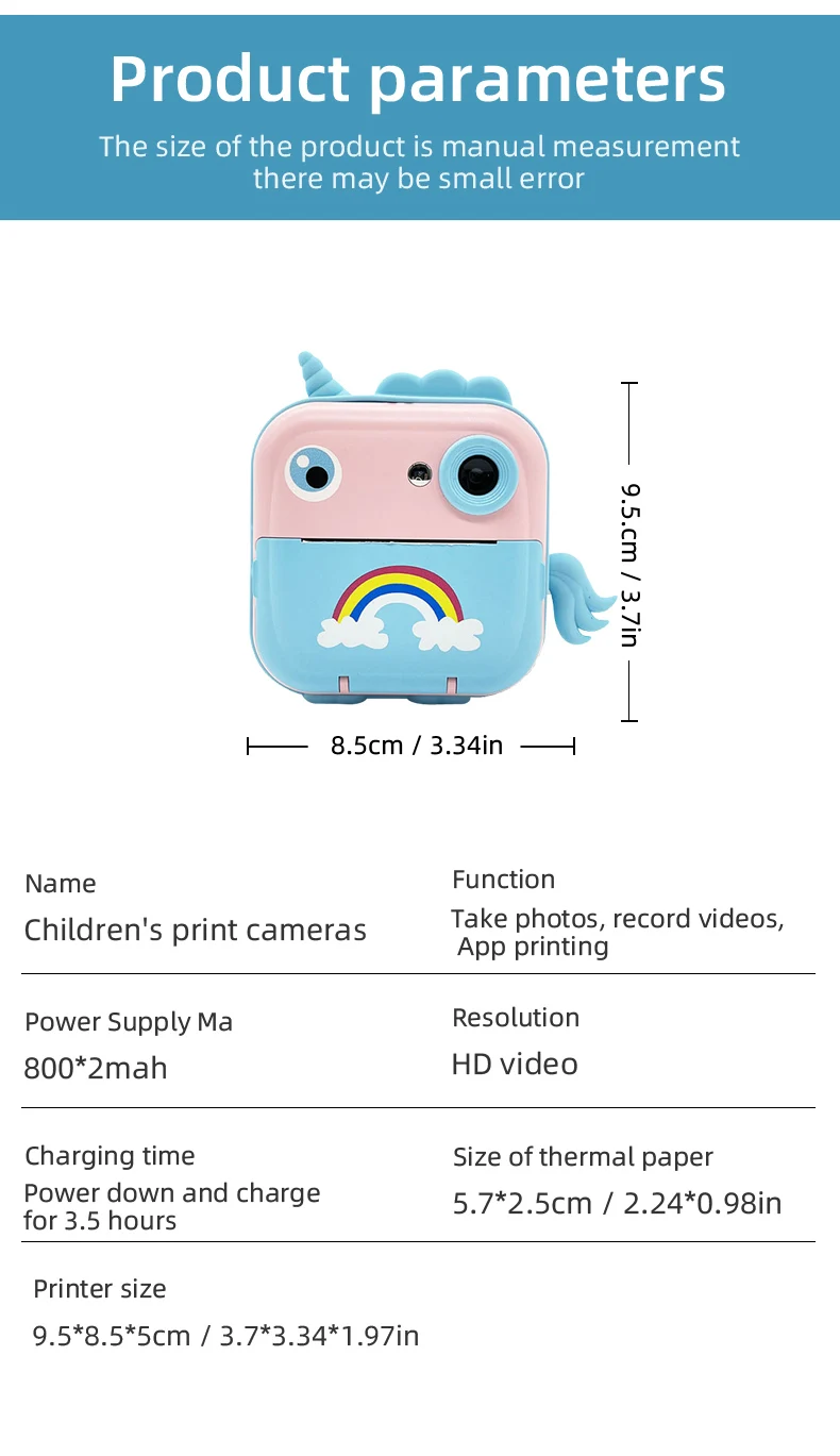 Digital Children Camera For Photography Instant Print Photo Kids Camera Mini Thermal Printer Video Educational Toys Gift Digital Children Camera For Photography Instant Print Photo Kids Camera Mini Thermal Printer Video Educational Toys Gift