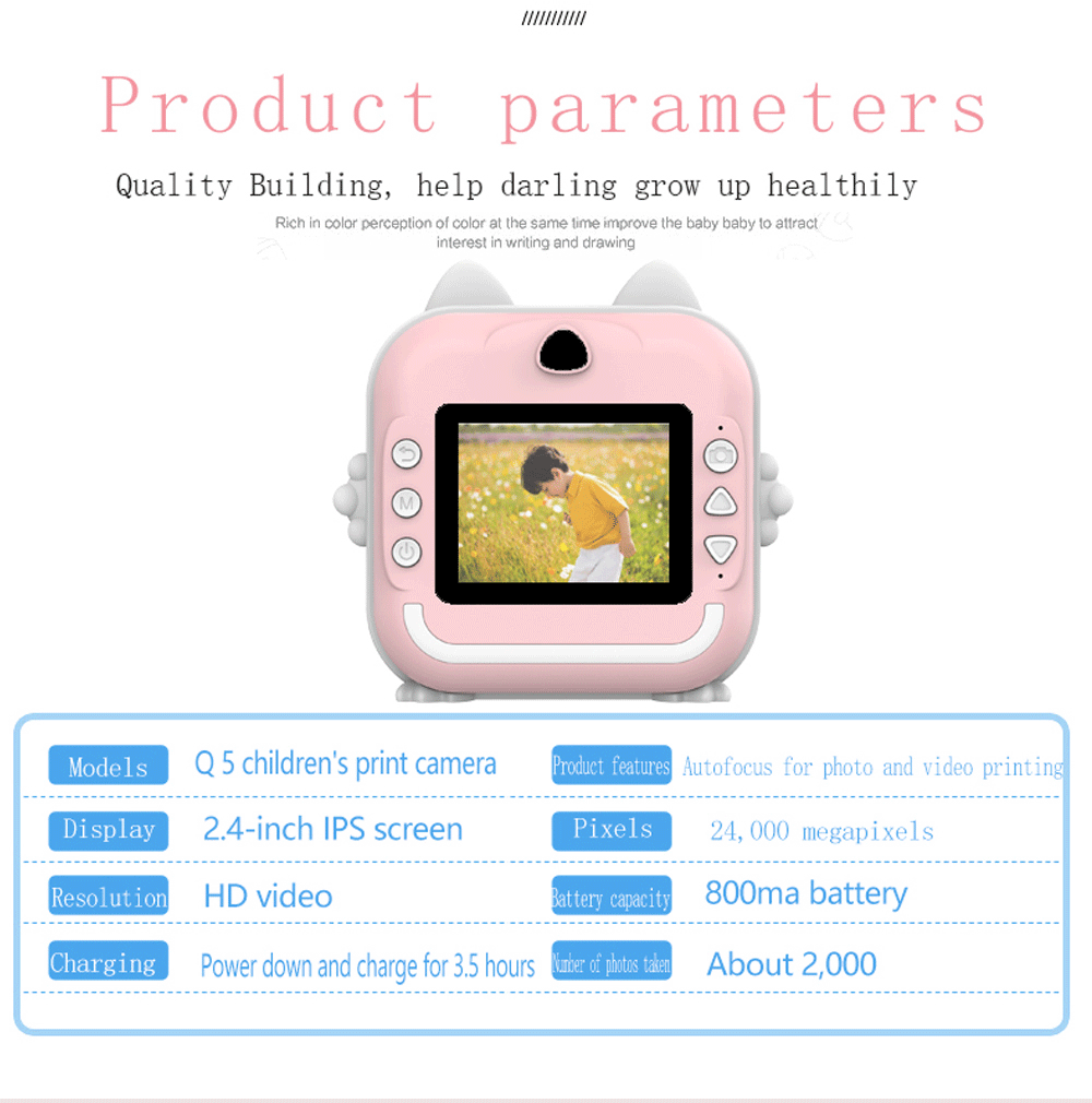 Digital Children Camera For Photography Instant Print Photo Kids Camera Mini Thermal Printer Video Educational Toys Gift Digital Children Camera For Photography Instant Print Photo Kids Camera Mini Thermal Printer Video Educational Toys Gift