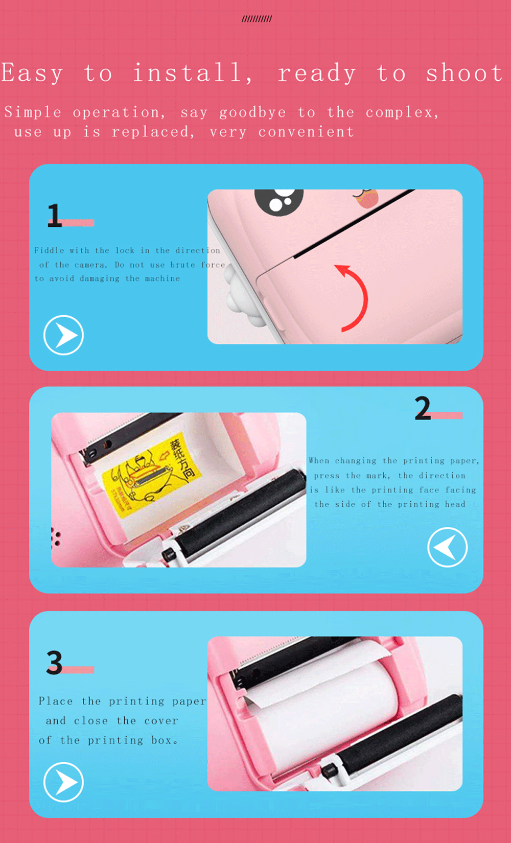 Digital Children Camera For Photography Instant Print Photo Kids Camera Mini Thermal Printer Video Educational Toys Gift Digital Children Camera For Photography Instant Print Photo Kids Camera Mini Thermal Printer Video Educational Toys Gift