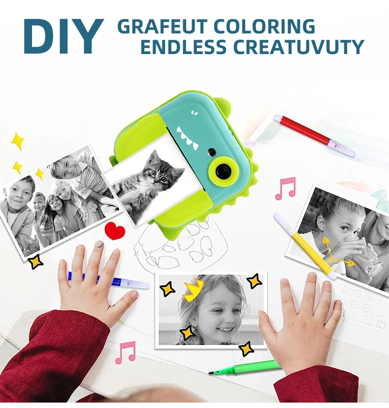 Digital Children Camera For Photography Instant Print Photo Kids Camera Mini Thermal Printer Video Educational Toys Gift Digital Children Camera For Photography Instant Print Photo Kids Camera Mini Thermal Printer Video Educational Toys Gift