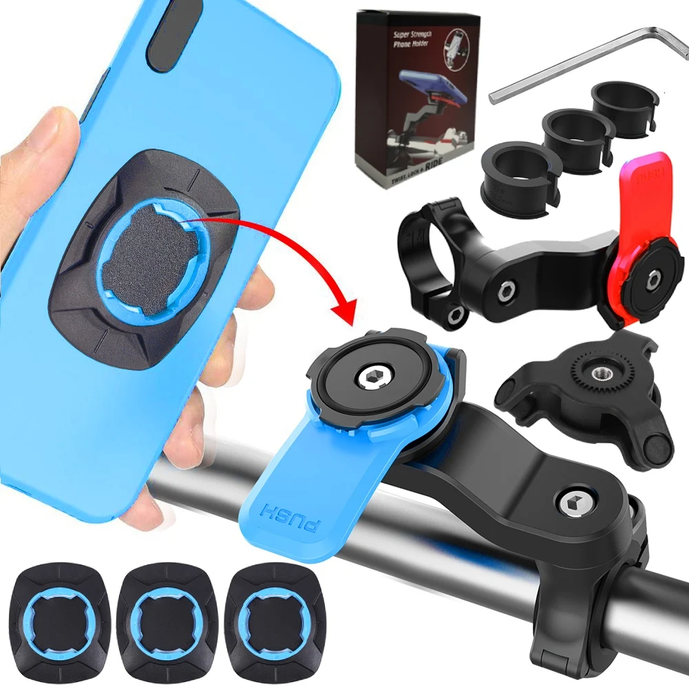 Motorcycle Bike Phone Holder QUAD LOCK Shock Absorber Phone Bracket Vibration Damper Self Lock Anti-shake MTB Handlebar Holder
