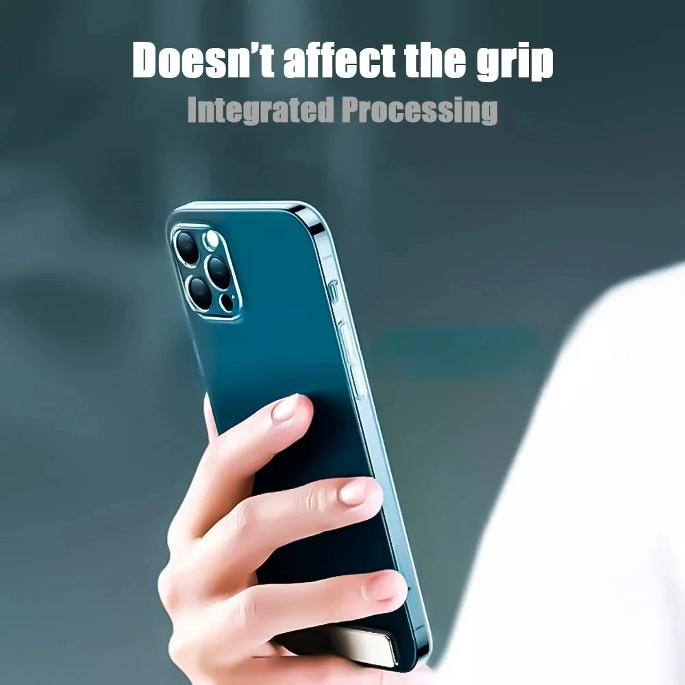 Universal Mobile Phone Holder Bracket Magnetic Ultra Thin Foldable Metal Alloy Desktop Cell Phone Stand For iPhone 15 13 Xiaomi