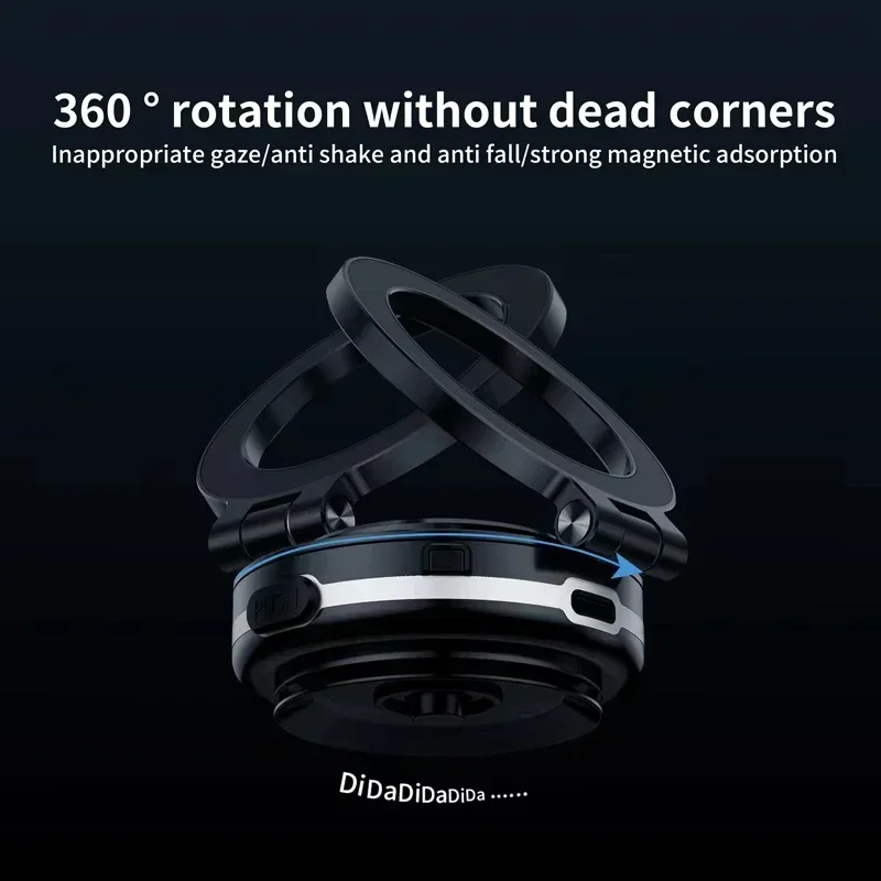 360° Rotation Magnetic Vacuum Car Phone Holder Suction Cup Foldable GPS Stand Bracket For Magsafe iPhone1614 13 12 Pro Max Mount