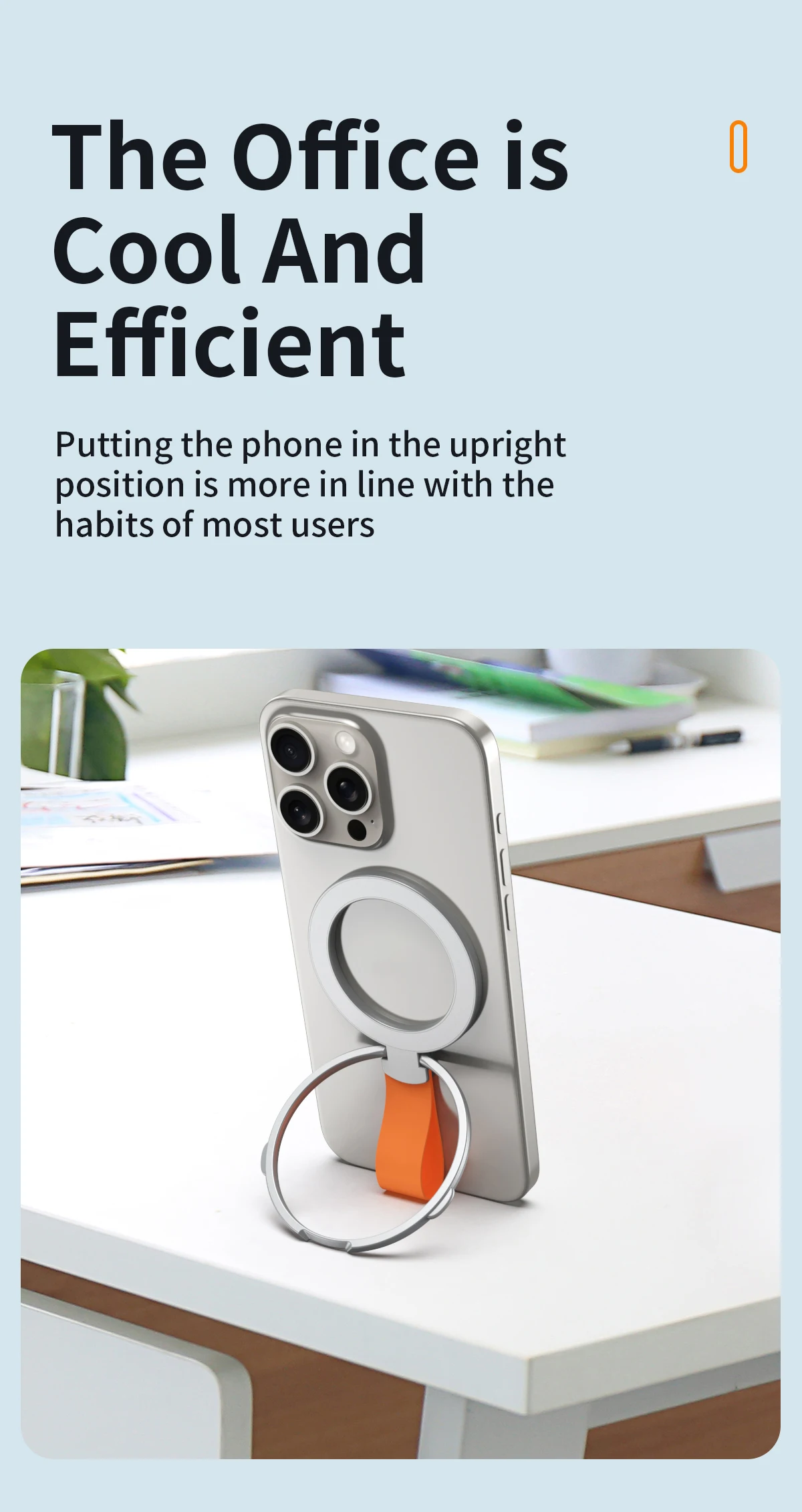 Magnetic Cell Phone Ring Holder Compatible with iPhone 12 13 14 15 Series MagSafe Removable Cell Phone Grip Kickstand