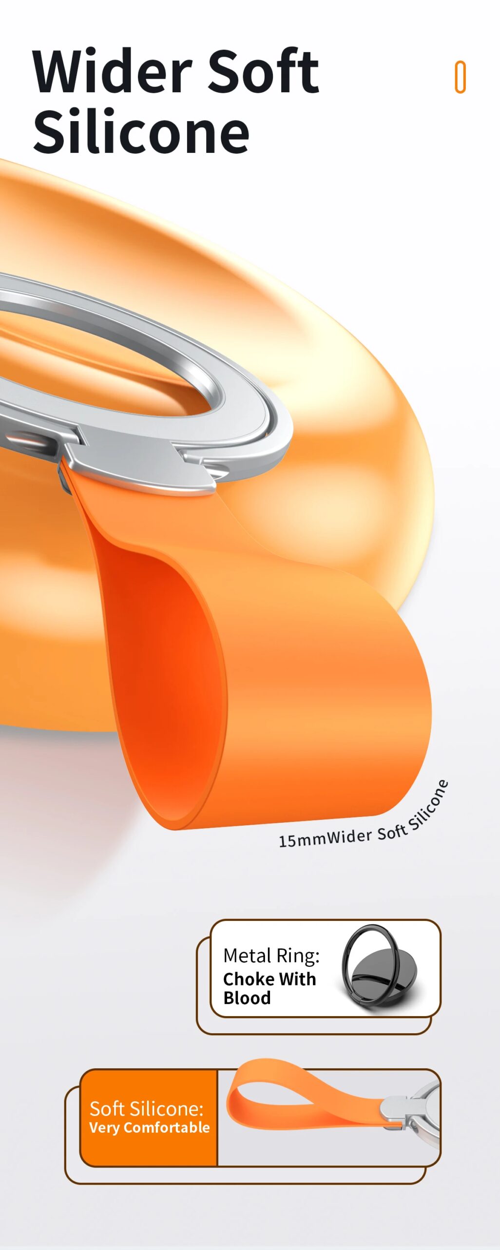 Magnetic Cell Phone Ring Holder Compatible with iPhone 12 13 14 15 Series MagSafe Removable Cell Phone Grip Kickstand