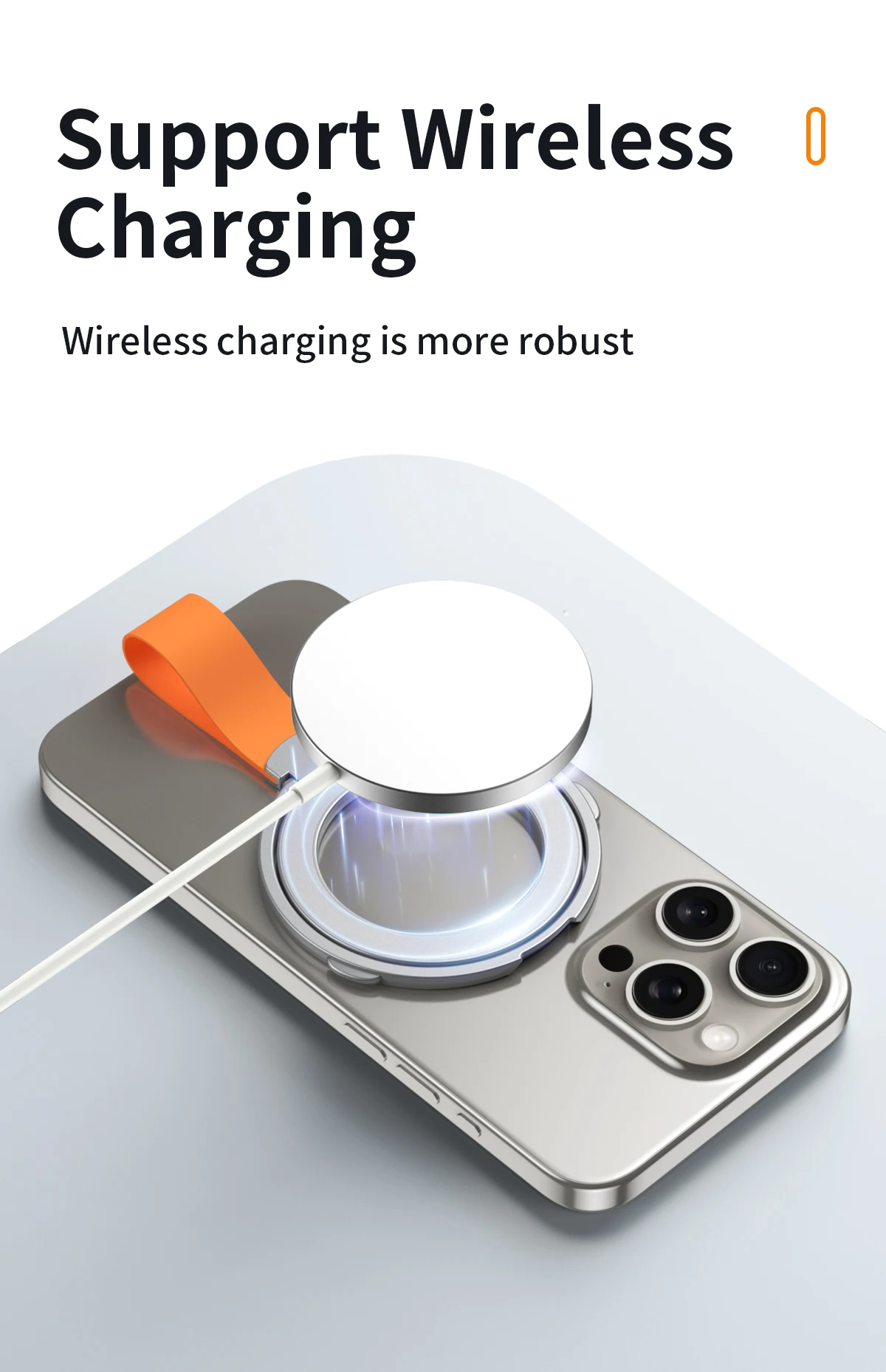 Magnetic Cell Phone Ring Holder Compatible with iPhone 12 13 14 15 Series MagSafe Removable Cell Phone Grip Kickstand