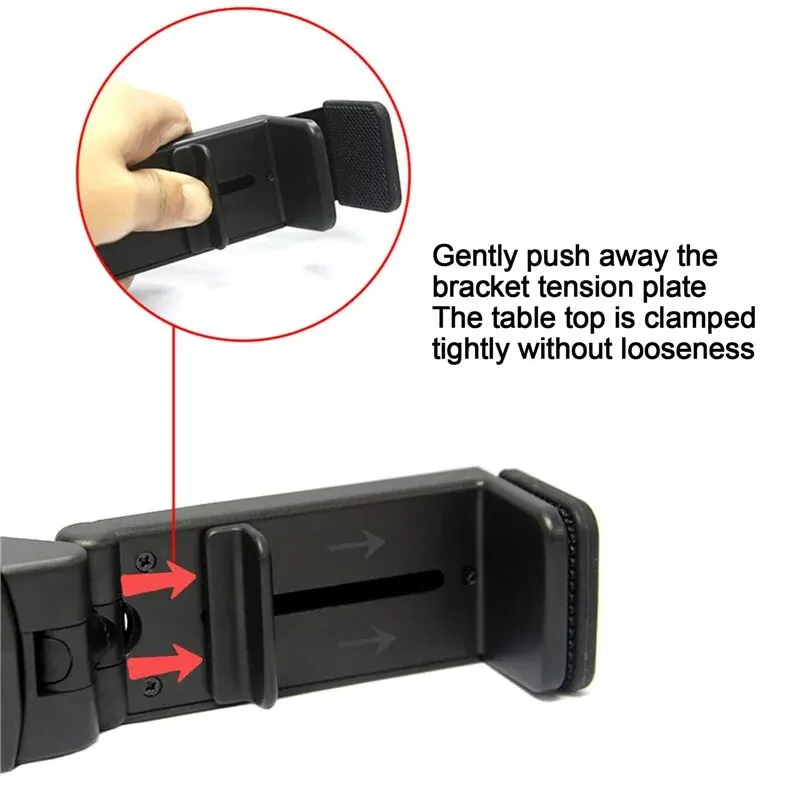 Desk Phone Holder Stand for Travel Flight Airplane Foldable Adjustable Rotatable Selfie Holding Train Seat Stand Support