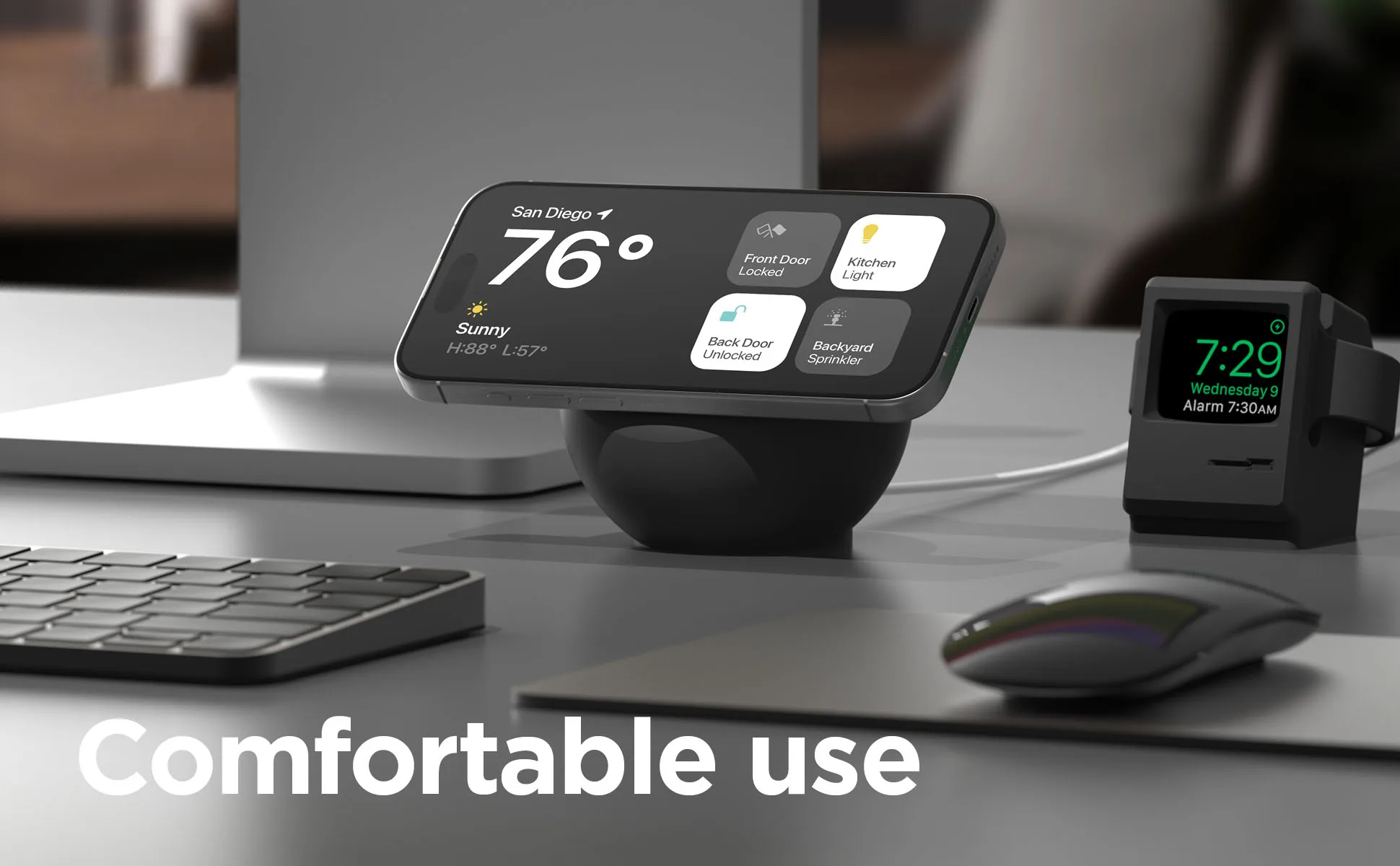 For Magsafe Stand for Apple Mobile Phone Magnetic Wireless Charging Stand Desktop Round Charging Base Silicone