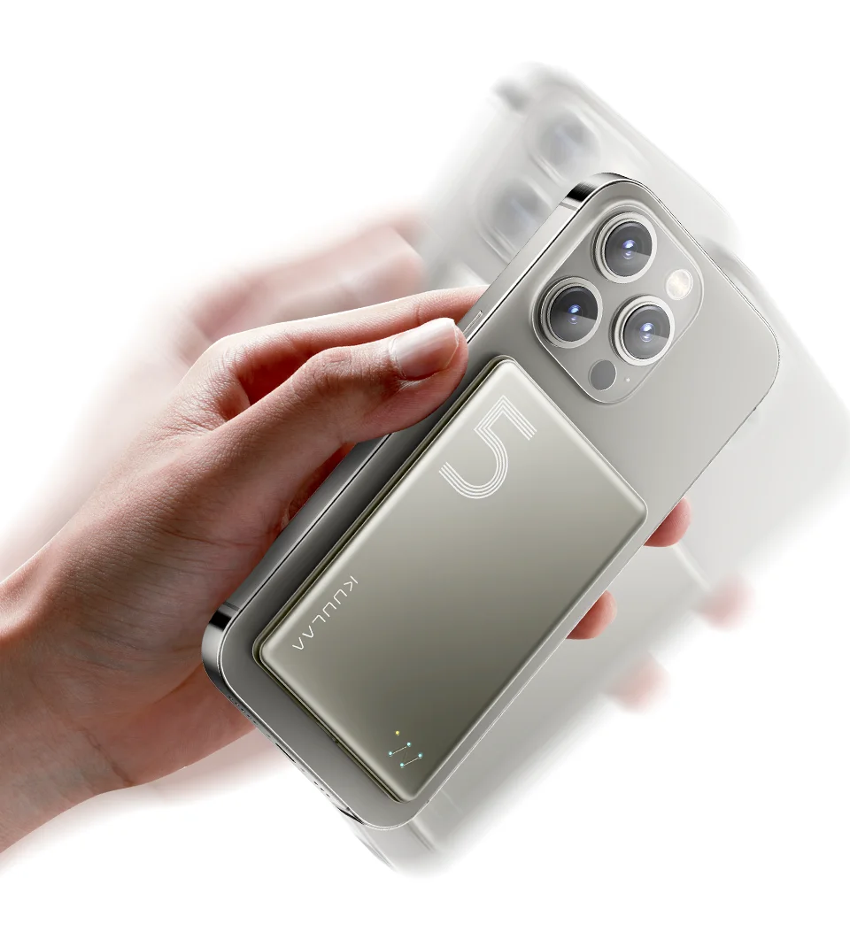 KUULAA Magsafe Power Bank 5000mAh Magnetic Wireless Phone Charger External Battery 20W Fast Charging For iPhone 16 15 PowerBank