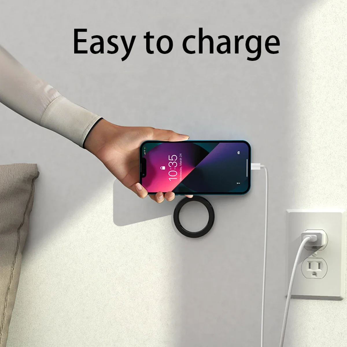 Magnetic Ring Holder For iPhone 14 13 12 Magnet Wall Mobile Phone Holder Magnetic Magsafe Car Phone Stand Universal iPad Phone