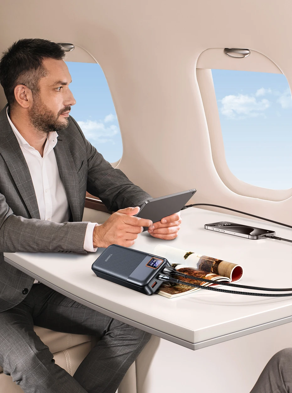 Tuodes Power Bank 20000mAh PD20W External Large Battery Capacity 22.5W Fast Charging Portable Charger For iPhone Samsung Xiaomi