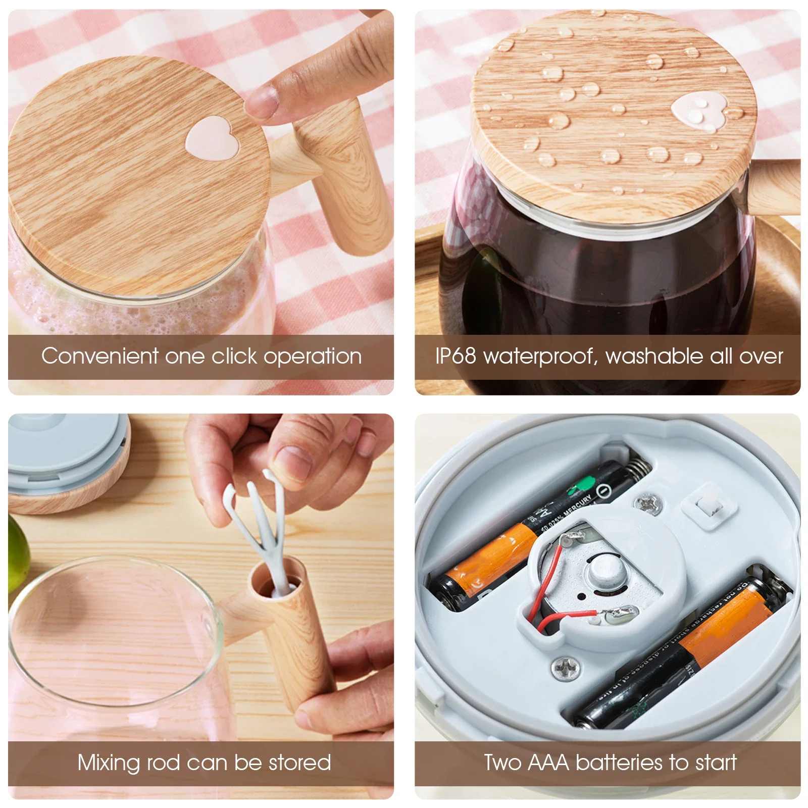 400ML Self Stirring Mug 7000RPM Electric High Speed Mixing Mug With Waterproof Automatic Mix Cup for Coffee Milk Protein Powder 400ML Self Stirring Mug 7000RPM Electric High Speed Mixing Mug With Waterproof Automatic Mix Cup for Coffee Milk Protein Powder