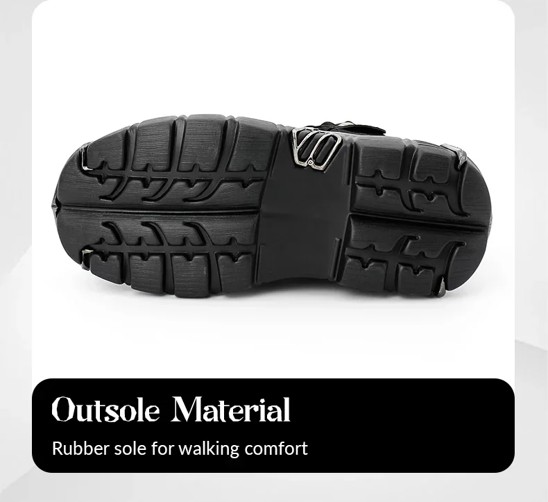 2025 NEW Punk Style Women Shoes Lace-up heel height 6CM Platform Shoes Woman Gothic Ankle Rock Boots Metal Decor Woman Sneakers