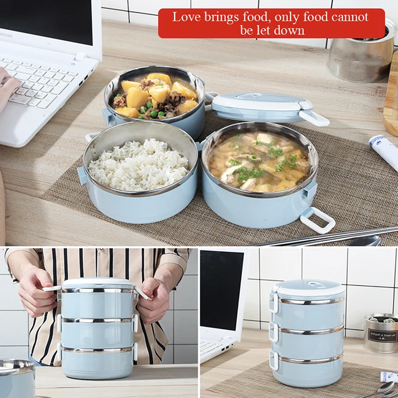 1-4 Layer Food Storage Containers Bento Lunch Box With Handle Insulated Food Container For Work School Camping Box