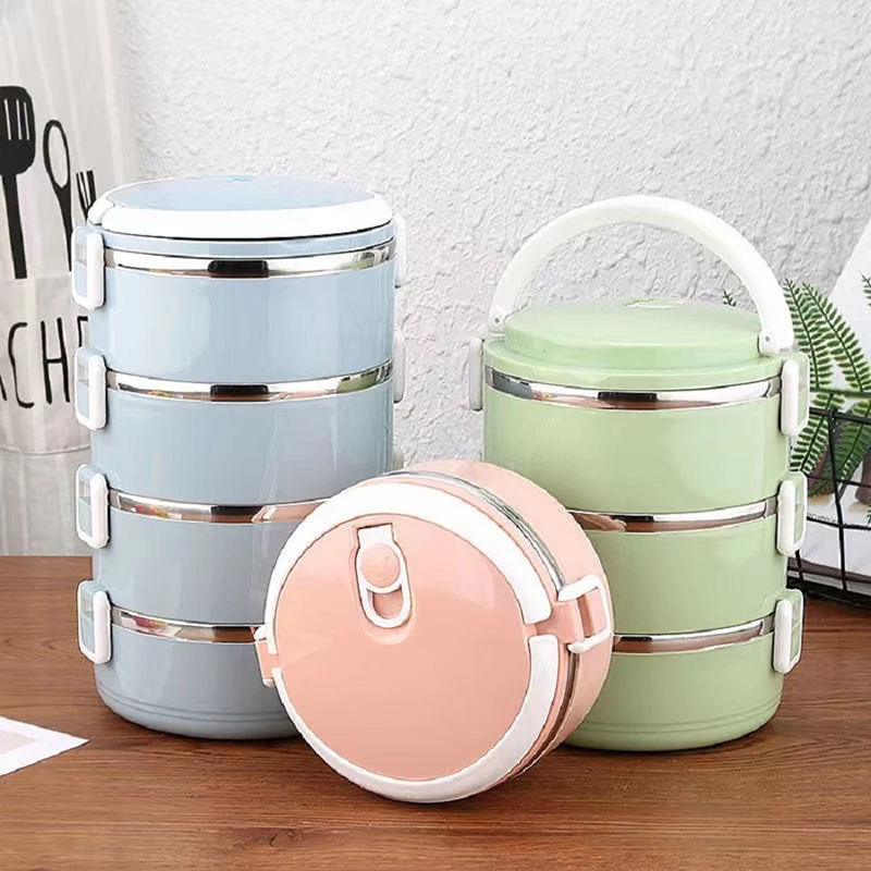 1-4 Layer Food Storage Containers Bento Lunch Box With Handle Insulated Food Container For Work School Camping Box