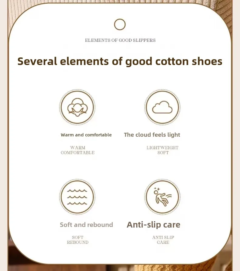 Couple's Luxury Comfortable Warm Fleece Lined Winter Slippers - Elegant, Warm, and Comfortable Thick Sole Indoor