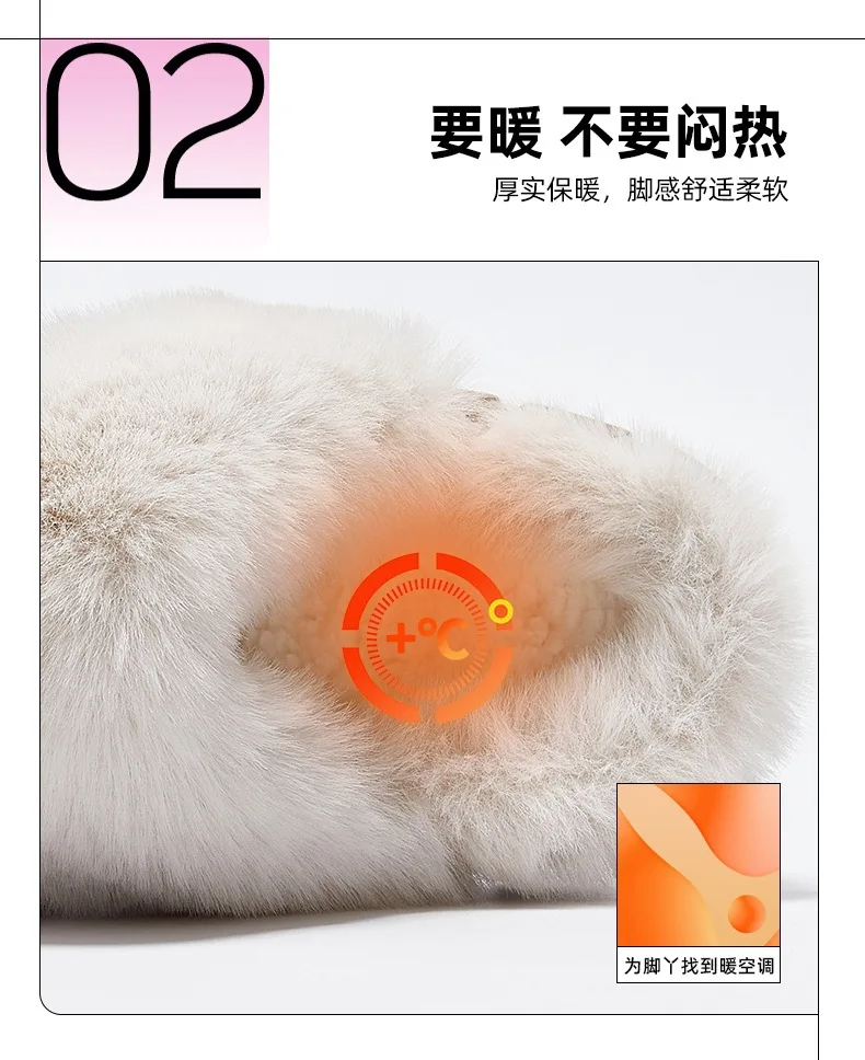 New Women Indoor Fluffy Slippers Thick Sole Winter Warm Shoes For Couples Soft Fur Keep Warm Female Male House Floor Slipper