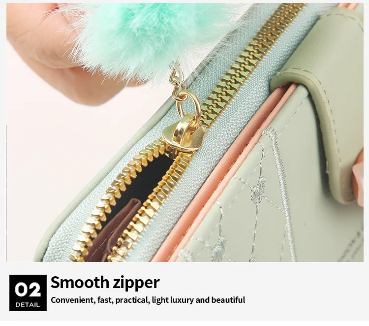 Women Long Wallet Pu Leather Card Holder Large Capacity Hasp Zipper Coin Purse Multi Card Organizer Cell Phone Wristlet Handbag