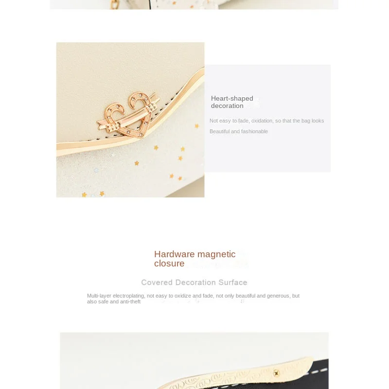 Crossbody women's bag with pendant chain Korean version ins fashion and versatile premium shoulder bag