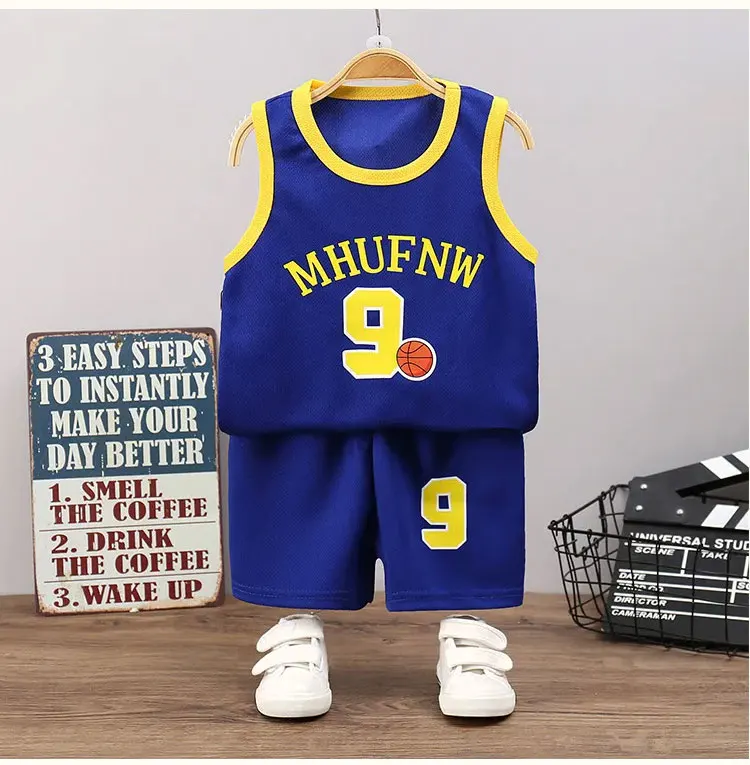 Children's Sets Summer Children Sleeveless T-shirt Shorts Set Quick-drying Outdoor Tank Top Shorts Sets Boys Sport Basketball Tr Children's Sets Summer Children Sleeveless T-shirt Shorts Set Quick-drying Outdoor Tank Top Shorts Sets Boys Sport Basketball Tr