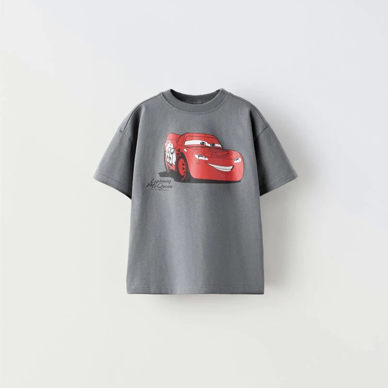 Car Cartoon Tees Tops For Boy Clothing Summer Fashion Children Short Sleeve Clothes Printed Pattern T-shirts Loose Casual Tshirt