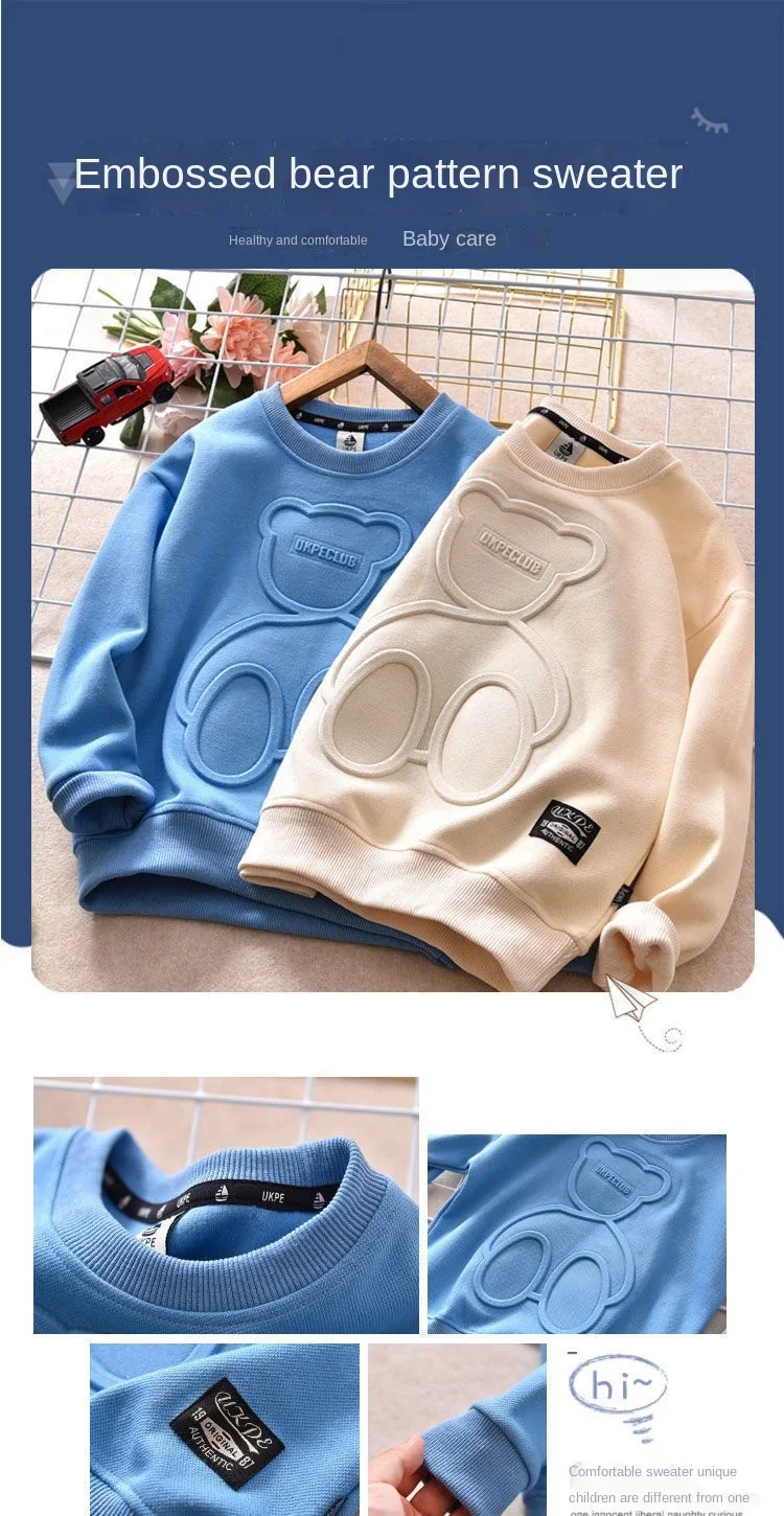 New Spring Autumn Steel Print Bear Sweatshirt Boys Clothes Teenagers Long Sleeve Pullovers Girls Kids Cotton Tops Anime Hoodie New Spring Autumn Steel Print Bear Sweatshirt Boys Clothes Teenagers Long Sleeve Pullovers Girls Kids Cotton Tops Anime Hoodie