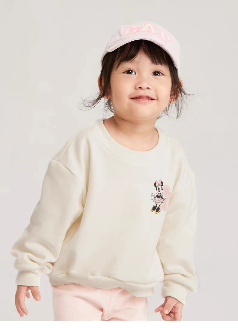 Spring New Mickey Sweatshirt Loose Fashion Long Sleeved Tops O-neck Children Baby Casual Hoodies Boys Clothing Cartoon Sweater