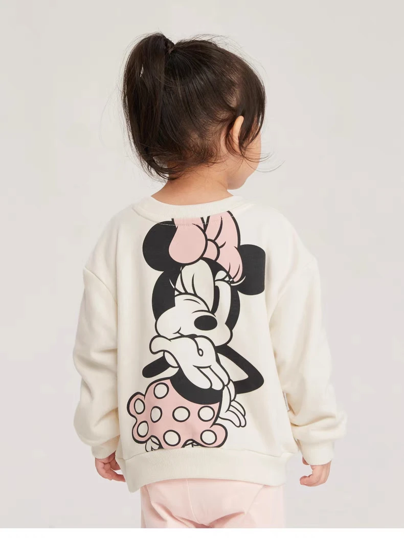Spring New Mickey Sweatshirt Loose Fashion Long Sleeved Tops O-neck Children Baby Casual Hoodies Boys Clothing Cartoon Sweater