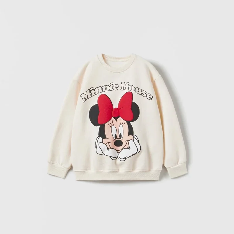 Spring New Mickey Sweatshirt Loose Fashion Long Sleeved Tops O-neck Children Baby Casual Hoodies Boys Clothing Cartoon Sweater