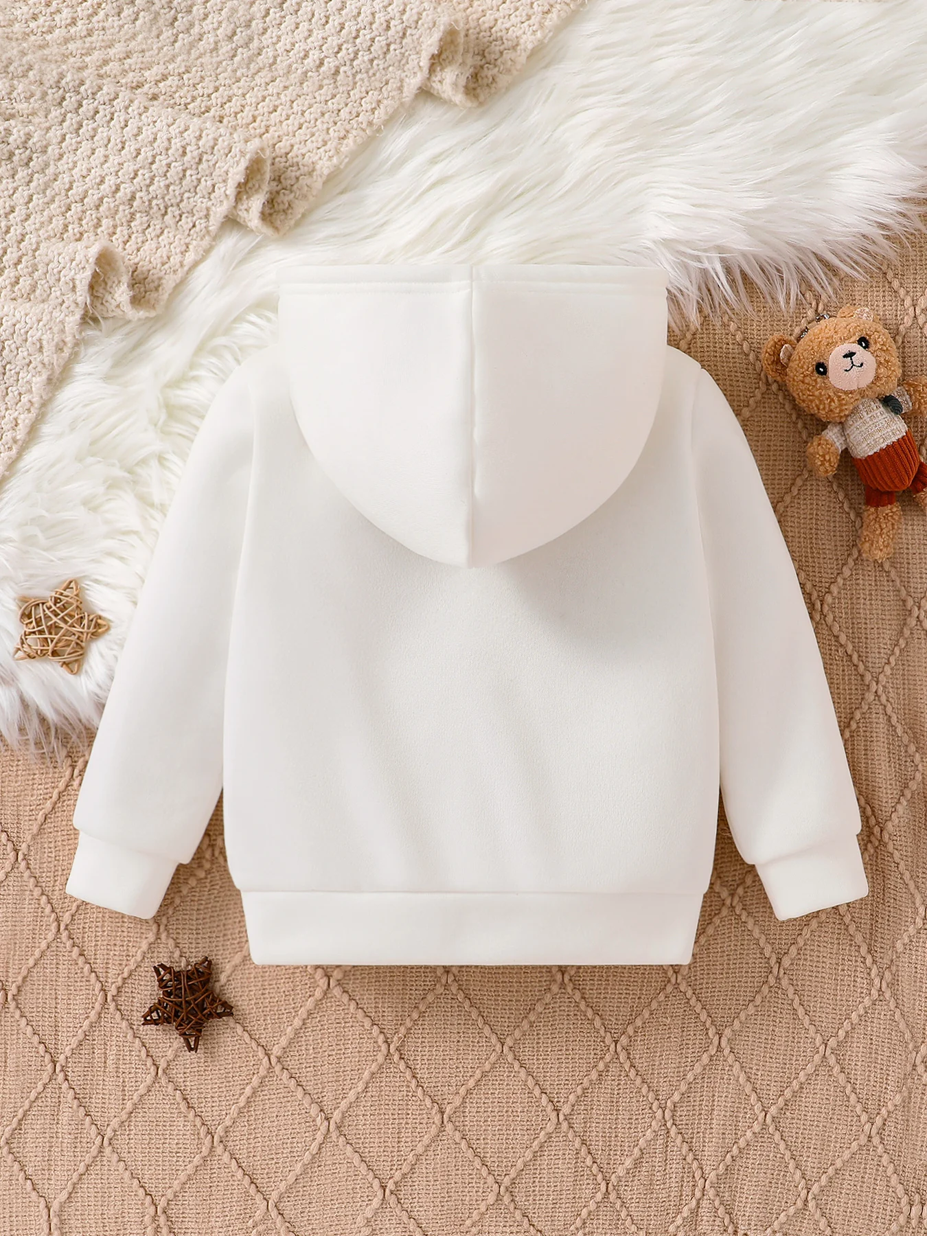 Spring and Autumn girls fashion sports casual children's hoodie White giant panda embroidered hoodie Versatile trend