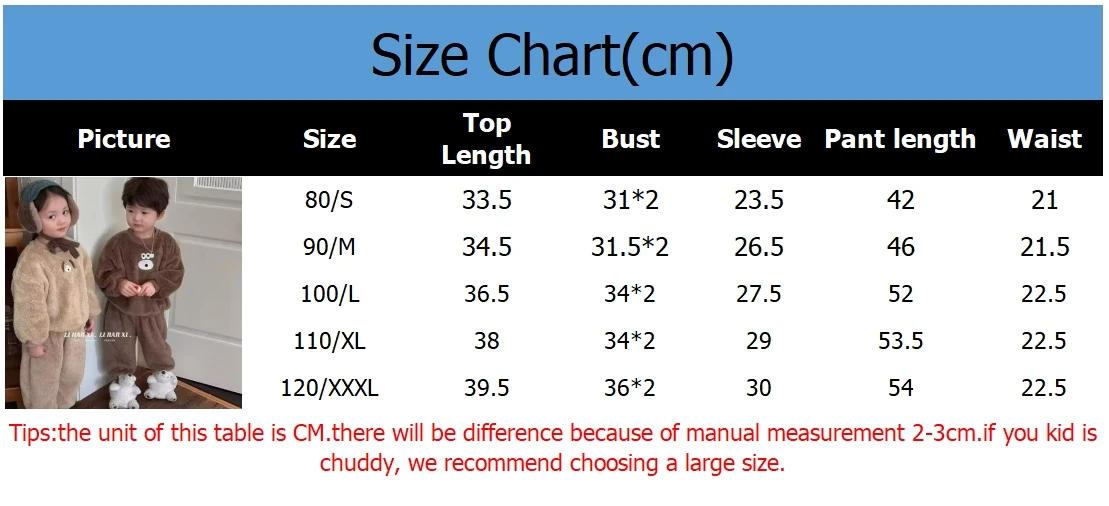 Korea Toddler Girls  Cute Sweatshirt Suits Warm Hoodies+Pants 2pcs Sets Children Boys Outfits Winter