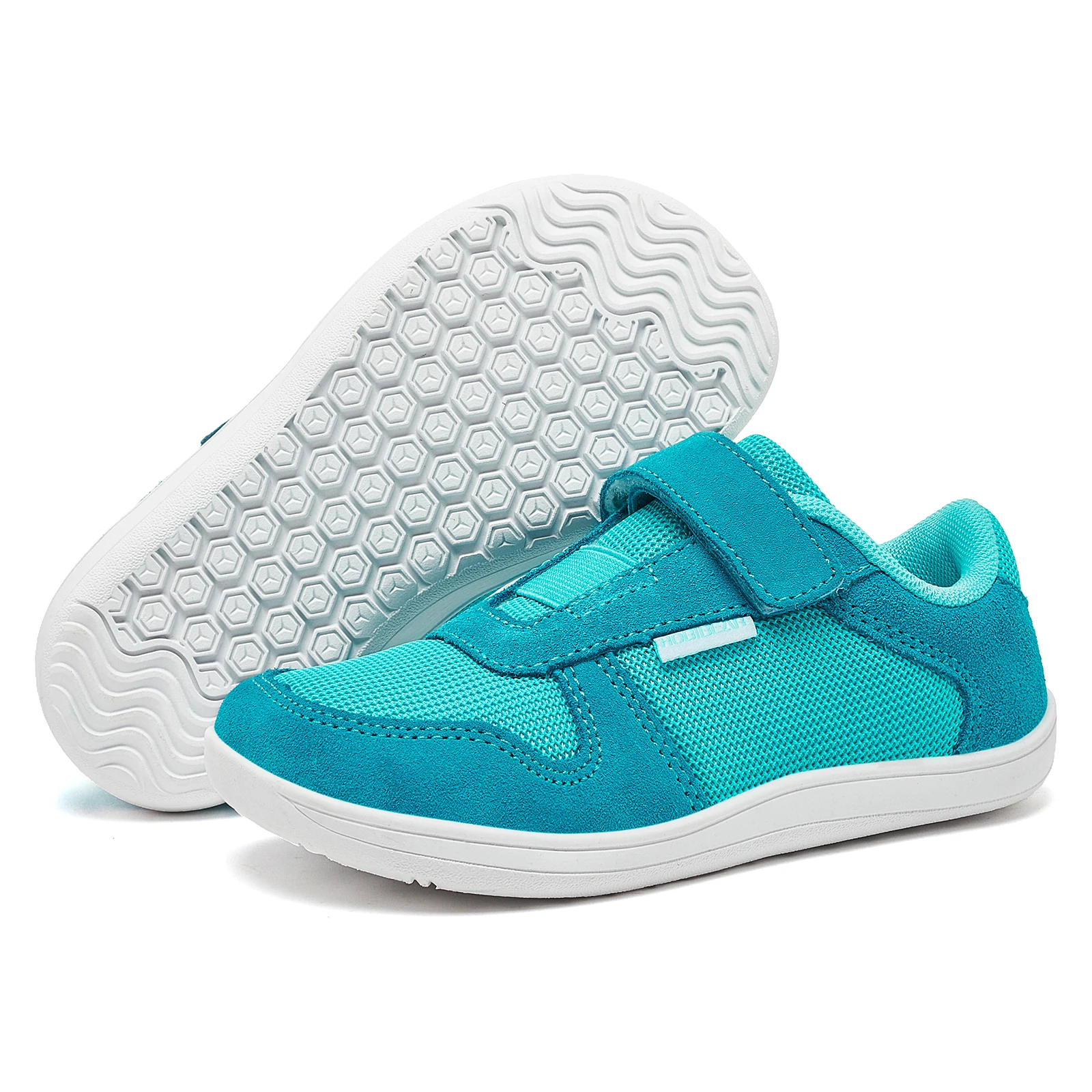 HOBIBEAR Kids Wide Toe Barefoot Shoes Little/Big/Kid Hook Loop Minimalist Sneakers Artificial Leather Mesh Lightweight Shoes HOBIBEAR Kids Wide Toe Barefoot Shoes Little/Big/Kid Hook Loop Minimalist Sneakers Artificial Leather Mesh Lightweight Shoes
