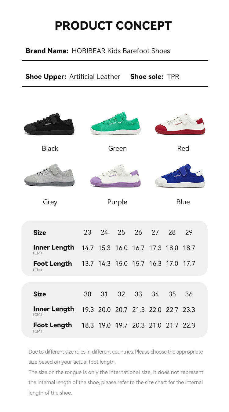 HOBIBEAR Boys Girls Barefoot Shoes Kids Wide Toe Minimalist Sneakers Lightweight Hook Loop Artificial Leather Fabric Shoes HOBIBEAR Boys Girls Barefoot Shoes Kids Wide Toe Minimalist Sneakers Lightweight Hook Loop Artificial Leather Fabric Shoes