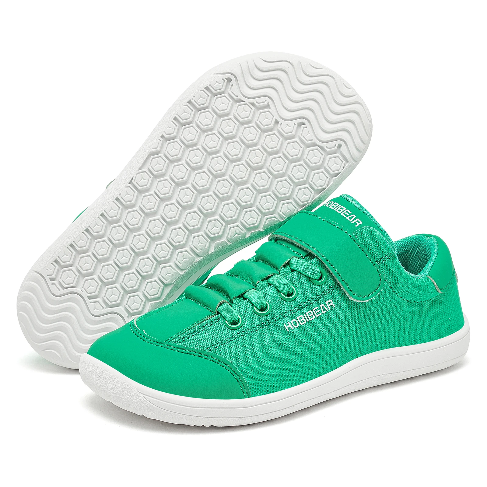 HOBIBEAR Boys Girls Barefoot Shoes Kids Wide Toe Minimalist Sneakers Lightweight Hook Loop Artificial Leather Fabric Shoes HOBIBEAR Boys Girls Barefoot Shoes Kids Wide Toe Minimalist Sneakers Lightweight Hook Loop Artificial Leather Fabric Shoes
