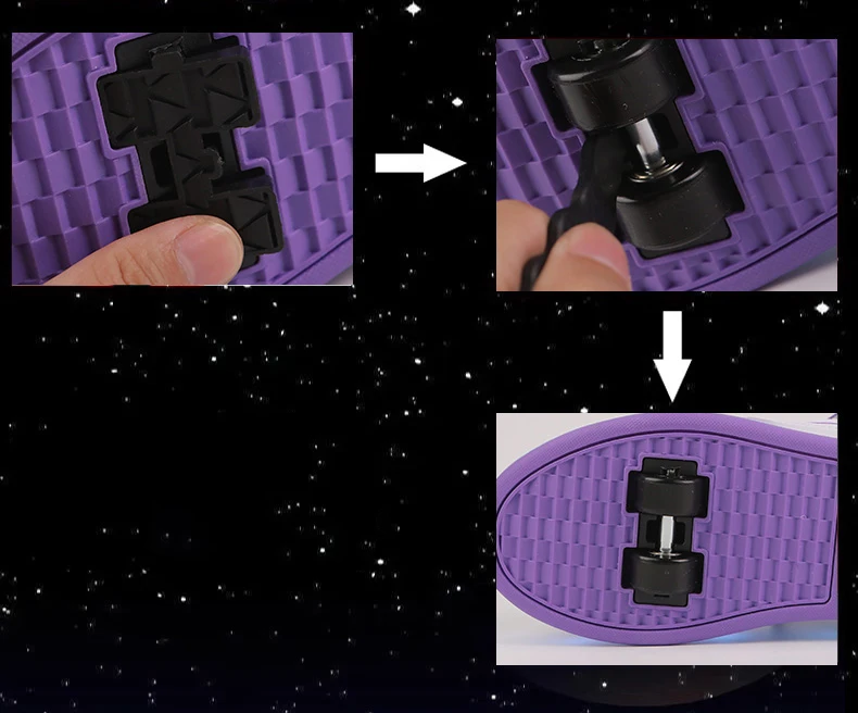 Roller Skate Shoes Kids Boys Girls Flashing Light 4 Wheel Roller Shoes Led Light Luminous Sneakers Outdoor Casual Shoes Children