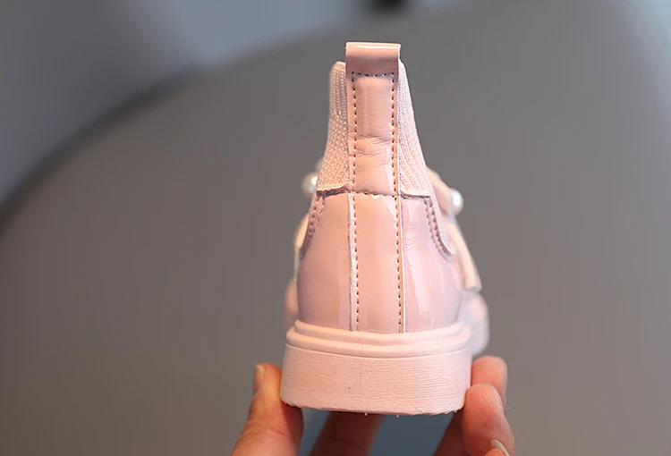 Girl's Short Boots Ankle-High Beading Autumn Fly-Woven Kids Sock Boot Wedges Flexiable Sweet Slip-on Toddler Children Boot 21-30