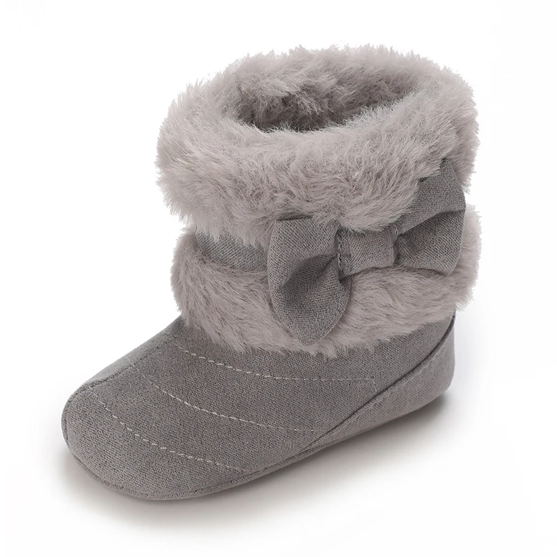 0-18M baby shoes Girls winter plush comfort snow boots cute bow cotton shoes baby soft soled non-slip toddler shoes 0-18M baby shoes Girls winter plush comfort snow boots cute bow cotton shoes baby soft soled non-slip toddler shoes