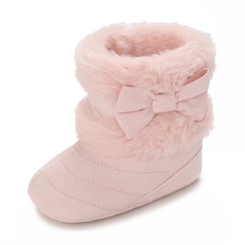 0-18M baby shoes Girls winter plush comfort snow boots cute bow cotton shoes baby soft soled non-slip toddler shoes 0-18M baby shoes Girls winter plush comfort snow boots cute bow cotton shoes baby soft soled non-slip toddler shoes