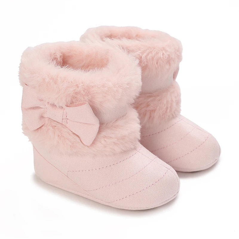 0-18M baby shoes Girls winter plush comfort snow boots cute bow cotton shoes baby soft soled non-slip toddler shoes 0-18M baby shoes Girls winter plush comfort snow boots cute bow cotton shoes baby soft soled non-slip toddler shoes