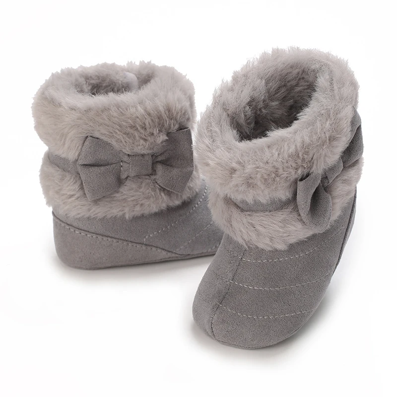 0-18M baby shoes Girls winter plush comfort snow boots cute bow cotton shoes baby soft soled non-slip toddler shoes 0-18M baby shoes Girls winter plush comfort snow boots cute bow cotton shoes baby soft soled non-slip toddler shoes