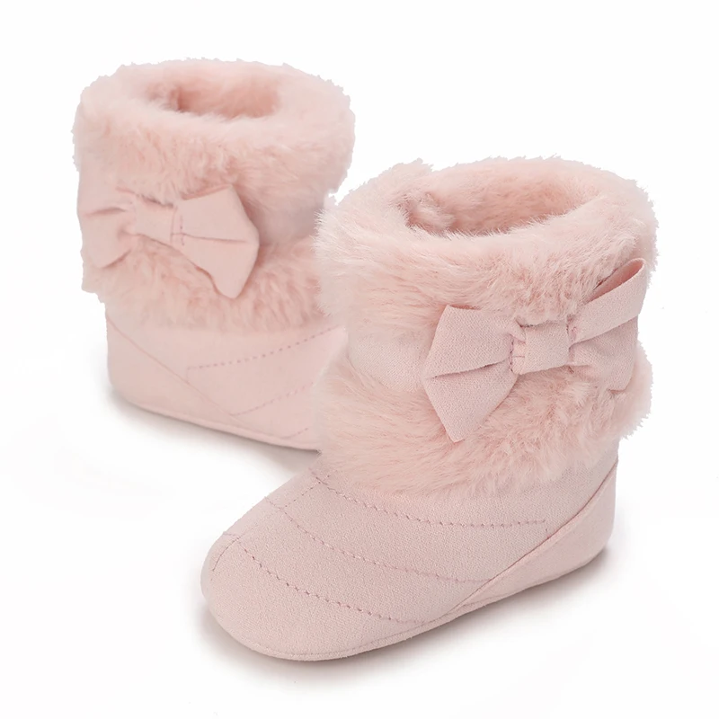 0-18M baby shoes Girls winter plush comfort snow boots cute bow cotton shoes baby soft soled non-slip toddler shoes 0-18M baby shoes Girls winter plush comfort snow boots cute bow cotton shoes baby soft soled non-slip toddler shoes