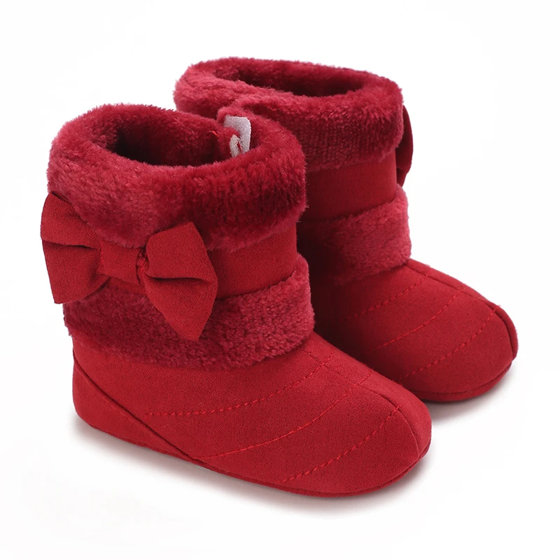 0-18M baby shoes Girls winter plush comfort snow boots cute bow cotton shoes baby soft soled non-slip toddler shoes 0-18M baby shoes Girls winter plush comfort snow boots cute bow cotton shoes baby soft soled non-slip toddler shoes